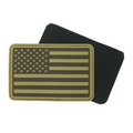 Brown American Flag Velcro Rubber Patch